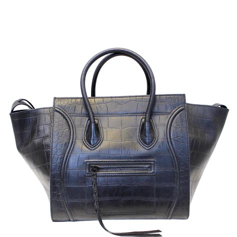 Celine Stamped Croc Medium Phantom 